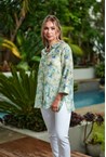 SIENNA BLOUSE - blue opal